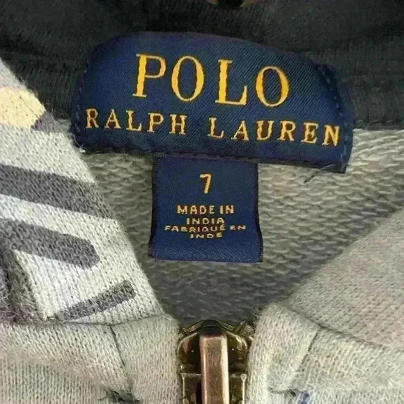 Polo Ralph Lauren Zip Up Hoodie Tribal Aztec Print Size 7 - Picture 6 of 7